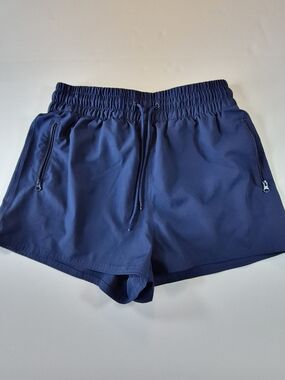 Vintage OP Navy Elastic Drawstring Athletic Shorts